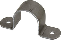 Empire - 1-1/4 Pipe, Carbon Steel, Pipe or Tube Strap - 2 Mounting Holes - Industrial Tool & Supply