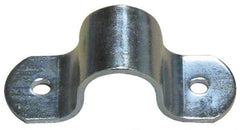 Empire - 2-1/2 Pipe, Carbon Steel, Electro Galvanized Pipe or Tube Strap - 4 Mounting Holes - Industrial Tool & Supply