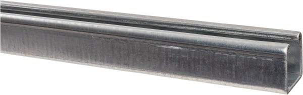Empire - 10' Long x 1-5/8" Wide x 1-5/8" High, 12 Gauge, Carbon Steel, Punched Framing Channel & Strut - Pre-Galvanized - Industrial Tool & Supply