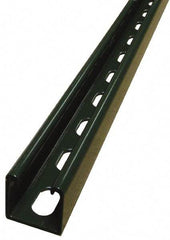 Empire - 10' Long x 1-5/8" Wide x 1-5/8" High, 14 Gauge, Carbon Steel, Punched Framing Channel & Strut - Green Painted - Industrial Tool & Supply
