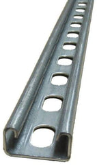 Empire - 10' Long x 1-5/8" Wide x 13/16" High, 14 Gauge, Carbon Steel, Punched Framing Channel & Strut - Pre-Galvanized - Industrial Tool & Supply