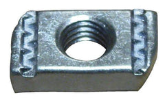 Empire - 3/4" Rod, Electro Galvanized Carbon Steel Strut Nut - Used for Attaching Hanger Rod or Other Accessories to Strut - Industrial Tool & Supply