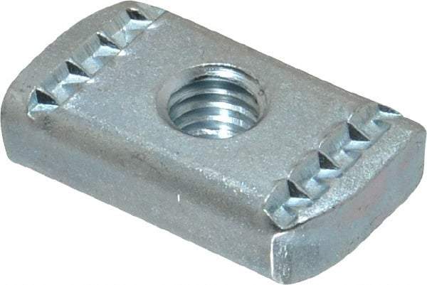 Empire - 3/8" Rod, Electro Galvanized Carbon Steel Strut Nut - Used for Attaching Hanger Rod or Other Accessories to Strut - Industrial Tool & Supply