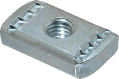 Empire - 3/8" Rod, Electro Galvanized Carbon Steel Strut Nut - Used for Attaching Hanger Rod or Other Accessories to Strut - Industrial Tool & Supply