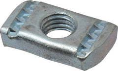 Empire - 1/2" Rod, Electro Galvanized Carbon Steel Strut Nut - Used for Attaching Hanger Rod or Other Accessories to Strut - Industrial Tool & Supply