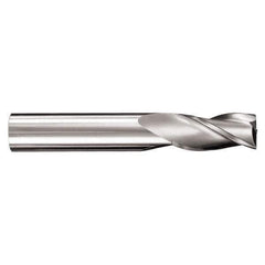 SGS - 2.5mm, 9.5mm LOC, 3mm Shank Diam, 38mm OAL, 3 Flute, Solid Carbide Square End Mill - Single End, Uncoated, Spiral Flute, 30° Helix, Centercutting, Right Hand Cut, Right Hand Flute, Series 5M - Industrial Tool & Supply