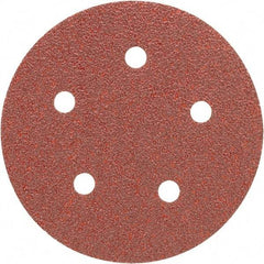 Porter-Cable - 5" Diam, 120 Grit Aluminum Oxide Adhesive PSA Disc - Fine Grade, Tan, C Weighted Backing, Flexible, 13,000 Max RPM - Industrial Tool & Supply