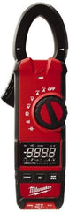 Milwaukee Tool - 2237-20, CAT III, Digital True RMS Clamp Meter with 1.3" Clamp On Jaws - 600 VAC/VDC, 600 AC/DC Amps, Measures Voltage, Capacitance, Continuity, Current, Resistance - Industrial Tool & Supply