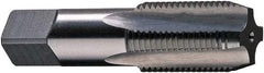 Vermont Tap & Die - 1/8-27 NPSF Thread, 4 Flute Standard Pipe Tap - 2-1/8" OAL, 3/4" Thread Length, 7/16" Shank Diam, Bright Finish, High Speed Steel - Exact Industrial Supply