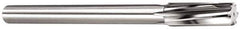 Made in USA - 7/8" Carbide-Tipped 6 Flute Chucking Reamer - Spiral Flute, 3/4" Straight Shank, 2-5/8" Flute Length, 10" OAL - Industrial Tool & Supply
