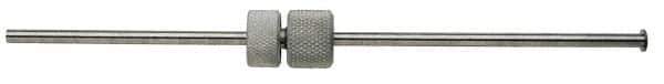 Made in USA - Satin Chrome, Micrometer Groove Checker - 6 Inch Overall Length, 1/8 Inch Rod Diameter, For Use with Starrett 440 Groove Depth Gages - Industrial Tool & Supply