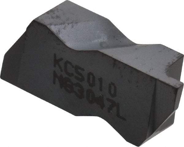 Kennametal - 3047NG Grade KC5010, 1.19mm Cutting Width Carbide Grooving Insert - 1.91mm Max Depth of Cut, Left Hand, 0.19mm Corner Radius, TiAlN Finish - Industrial Tool & Supply