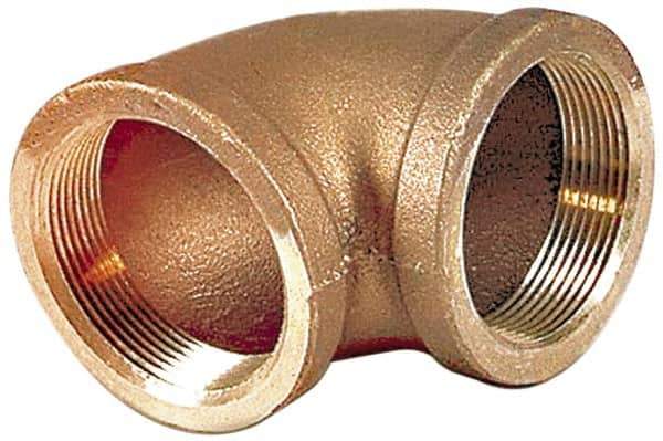 Merit Brass - Class 125, 1-1/4" Internal Pipe, Brass 45° Street Elbow - FBSPT x FBSPT - Industrial Tool & Supply