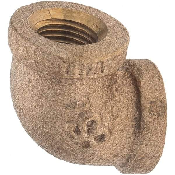 Merit Brass - Class 125, 1/8" Internal Pipe, Brass 90° Street Elbow - FNPT x FNPT - Industrial Tool & Supply