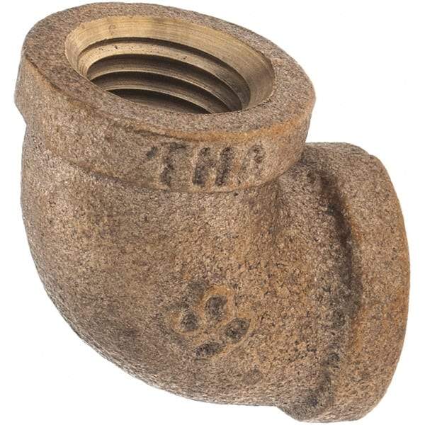 Merit Brass - Class 125, 1/4" Internal Pipe, Brass 90° Street Elbow - FNPT x FNPT - Industrial Tool & Supply