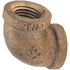 Merit Brass - Class 125, 1/4" Internal Pipe, Brass 90° Street Elbow - FNPT x FNPT - Industrial Tool & Supply