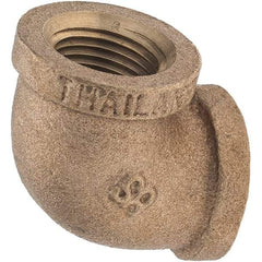 Merit Brass - Class 125, 3/8" Internal Pipe, Brass 90° Street Elbow - FNPT x FNPT - Industrial Tool & Supply