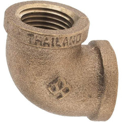 Merit Brass - Class 125, 1/2" Internal Pipe, Brass 90° Street Elbow - FNPT x FNPT - Industrial Tool & Supply