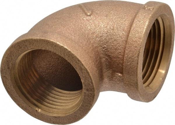 Merit Brass - Class 125, 1" Internal Pipe, Brass 90° Elbow - FNPT x FNPT - Industrial Tool & Supply