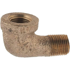 Merit Brass - Class 125, 1/8" Internal Pipe, Brass 90° Street Elbow - FNPT x MNPT - Industrial Tool & Supply