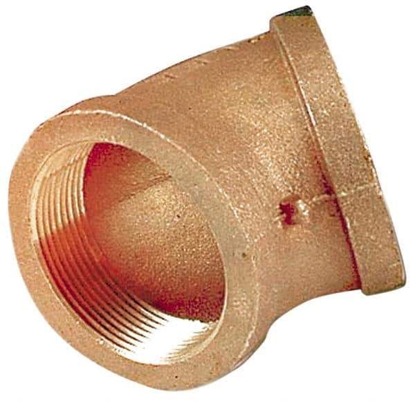 Merit Brass - Class 125, 1-1/2" Internal Pipe, Lead Free Brass 45° Elbow - FNPT x FNPT - Industrial Tool & Supply