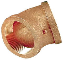 Merit Brass - Class 125, 2" Internal Pipe, Lead Free Brass 45° Elbow - FNPT x FNPT - Industrial Tool & Supply