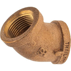 Merit Brass - Class 125, 3/4" Internal Pipe, Brass 45° Street Elbow - FNPT x FNPT - Industrial Tool & Supply