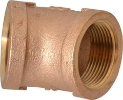 Merit Brass - Class 125, 1-1/4" Internal Pipe, Brass 45° Street Elbow - FNPT x FNPT - Industrial Tool & Supply
