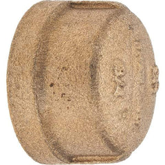 Merit Brass - Class 125, 3/4" Internal Pipe, Brass End Cap - FNPT - Industrial Tool & Supply