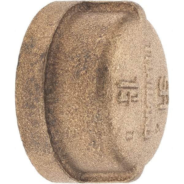 Merit Brass - Class 125, 1-1/4" Internal Pipe, Brass End Cap - FNPT - Industrial Tool & Supply
