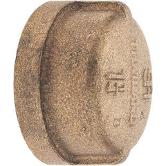 Merit Brass - Class 125, 1-1/4" Internal Pipe, Brass End Cap - FNPT - Industrial Tool & Supply