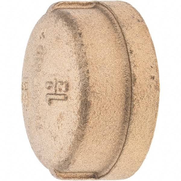 Merit Brass - Class 125, 1-1/2" Internal Pipe, Brass End Cap - FNPT - Industrial Tool & Supply