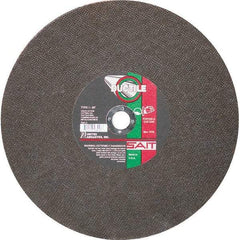 Sait - 14" Aluminum Oxide Cutoff Wheel - 1/8" Thick, 20mm Arbor, 5,460 Max RPM, Use with Portable Tools - Industrial Tool & Supply