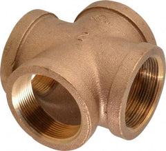 Merit Brass - Class 125, 2" Internal Pipe, Brass Cross - All FNPT - Industrial Tool & Supply