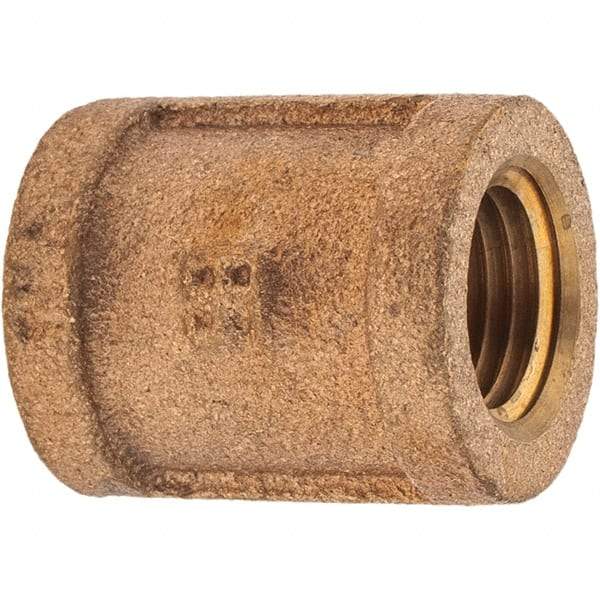 Merit Brass - Class 125, 1/4" Internal Pipe, Brass Coupling - FNPT x FNPT - Industrial Tool & Supply