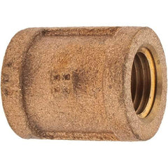 Merit Brass - Class 125, 1/4" Internal Pipe, Brass Coupling - FNPT x FNPT - Industrial Tool & Supply