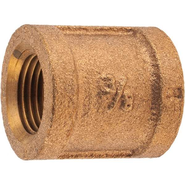 Merit Brass - Class 125, 3/8" Internal Pipe, Brass Coupling - FNPT x FNPT - Industrial Tool & Supply