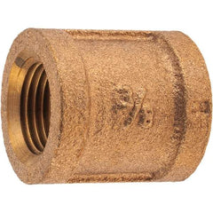 Merit Brass - Class 125, 3/8" Internal Pipe, Brass Coupling - FNPT x FNPT - Industrial Tool & Supply
