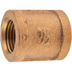 Merit Brass - Class 125, 1/2" Internal Pipe, Brass Coupling - FNPT x FNPT - Industrial Tool & Supply