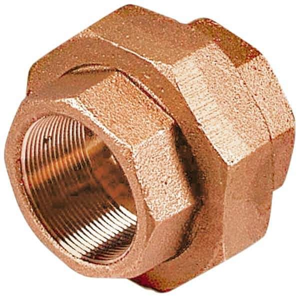 Merit Brass - Class 125, 1-1/2" Internal Pipe, Lead Free Brass Union - FNPT x FNPT - Industrial Tool & Supply