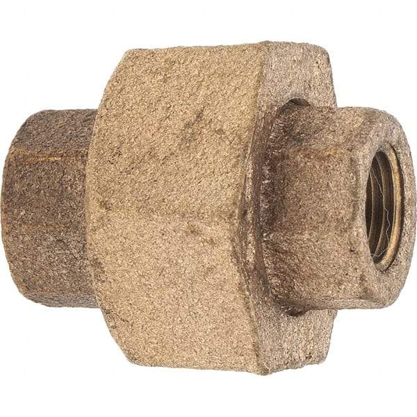Merit Brass - Class 125, 1/8" Internal Pipe, Brass Union - FNPT x FNPT - Industrial Tool & Supply
