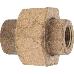 Merit Brass - Class 125, 1/8" Internal Pipe, Brass Union - FNPT x FNPT - Industrial Tool & Supply
