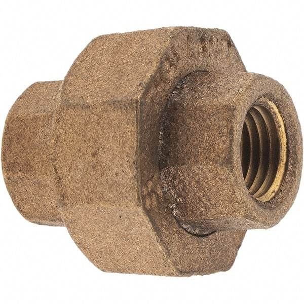 Merit Brass - Class 125, 1/4" Internal Pipe, Brass Union - FNPT x FNPT - Industrial Tool & Supply