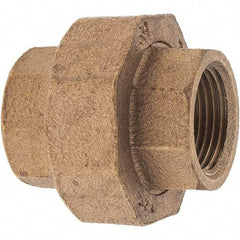 Merit Brass - Class 125, 3/4" Internal Pipe, Brass Union - FNPT x FNPT - Industrial Tool & Supply