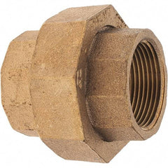 Merit Brass - Class 125, 1-1/4" Internal Pipe, Brass Union - FNPT x FNPT - Industrial Tool & Supply