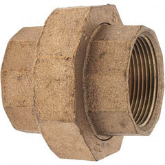 Merit Brass - Class 125, 1-1/2" Internal Pipe, Brass Union - FNPT x FNPT - Industrial Tool & Supply