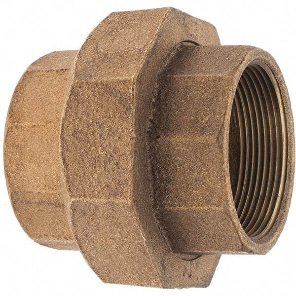 Merit Brass - Class 125, 2" Internal Pipe, Brass Union - FNPT x FNPT - Industrial Tool & Supply