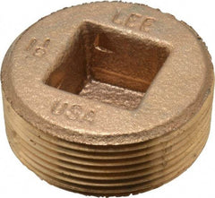 Merit Brass - Class 125, 1-1/2" Internal Pipe, Brass Countersunk Plug - MNPT - Industrial Tool & Supply