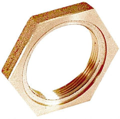 Merit Brass - Class 125, 2" Internal Pipe, Brass Locknut - FNPT - Industrial Tool & Supply
