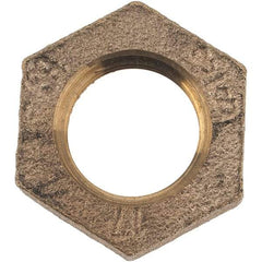Merit Brass - Class 125, 3/8" Internal Pipe, Brass Locknut - FNPT - Industrial Tool & Supply